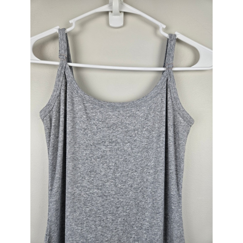 Fashion Nova Neila Ribbed Jumpsuit Heather Grey Medium Sleeveless Scoop Neck NEW - Picture 5 of 8